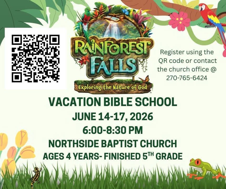 Northside Baptist Church — Rainforest Falls VBS flyer