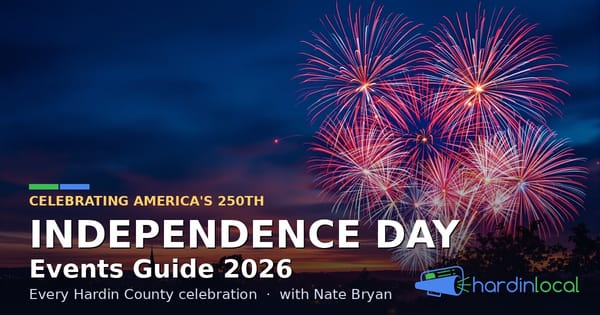 Hardin Local Independence Day Events Guide 2026 — fireworks over a Hardin County town